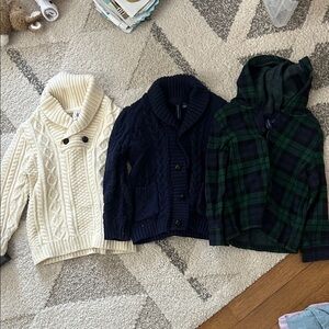 Cozy Kids Cable Knit and Plaid Hoodie Set Janie and Jack - 2T